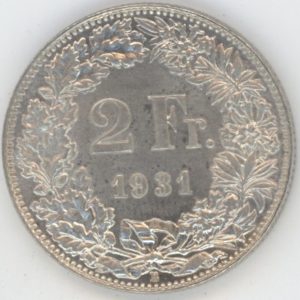 2 Francs 1931 (vz-unz)