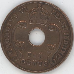 Afrique de l'Est 10 Cents 1941 George VI (ss)
