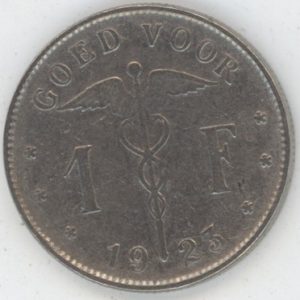 Belgique 1 Franc 1923 FL (ss)