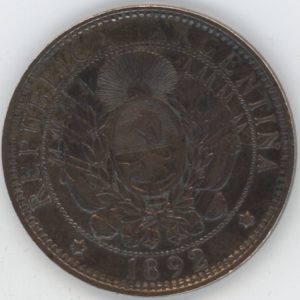 Argentine 2 Centavos 1892 (ss)