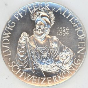 Médaille Ludwig Pfyffer Altishofen Schweizerkonig (unz) en argent
