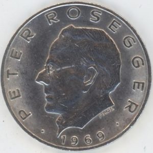 Autriche 25 Schilling 1969 Peter Rosegger (ss) en argent