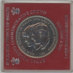 Grande-Bretagne 25 New Pence 1981 Mariage du Prince Charles et de Lady Diana (ss-vz)