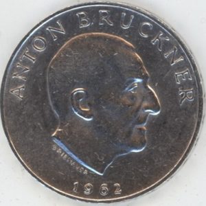 Autriche 25 Schilling 1962 Anton Bruckner (ss+) en argent