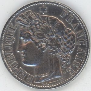 France 2 Francs 1887 A Cérès (ss) en argent