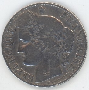 France 50 Centimes 1895 A Cérès (s) en argent