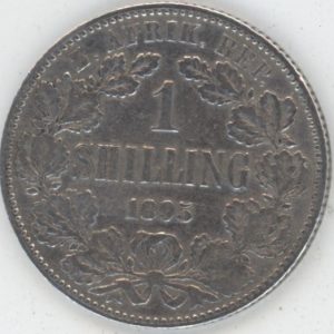 Afrique du Sud 1 Shilling 1895 Zuid-Afrikaansche Republiek (ss) en argent