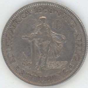 Afrique du Sud 1 Shilling 1950 George VI (ss) en argent