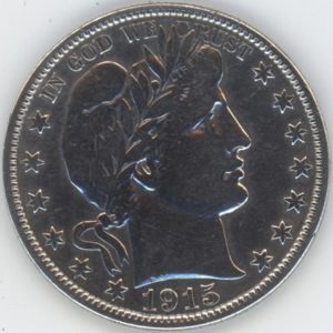 USA Barber Half Dollar 1915 D (ss) en argent
