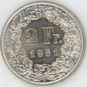 2 Francs 1961 (fast unz)