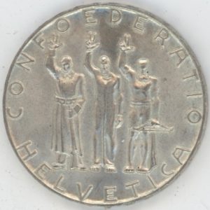 5 Francs comm. 1941 Bundesfeier (vz-unz)