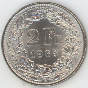 2 Francs 1965 (vz-unz)