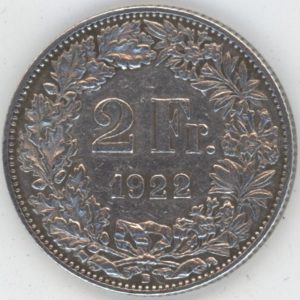 2 Francs 1922 (ss)