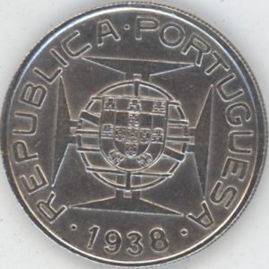 Mozambique Colonie de l'Empire Portugais 10 Escudos 1938 (vz) en argent