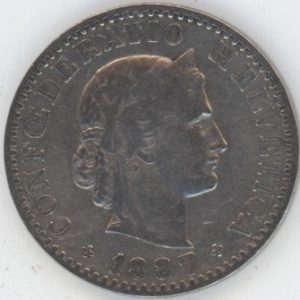 20 Centimes 1887 (s)