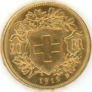 Vreneli 20 Francs OR 1912 (vz)