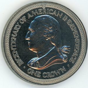 Isle of Man 1 Crown 1976 2e effigie, Etats Unis (vz)