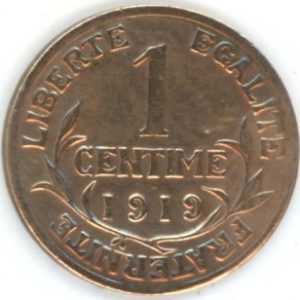 France 1 Centime 1919 Daniel-Dupuis (vz)