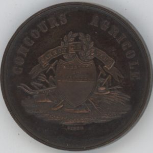 Médaille Vaud Concours Agricole Bois Bougy 1858 (ss)