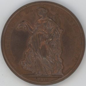 Médaille Prix Conservatoire de Musique de Genève Antoine Bovy. Milieu du 19e siècle. (ss+)