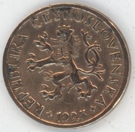 Tchécoslovaquie 5 Haleru 1925 (ss+)