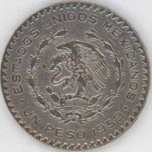 Mexico 1 Peso 1959 (ss+)