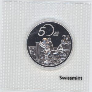 20 Francs comm. 2019 (unz) Atterrissage sur la Lune Apollo 11