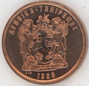 Afrique du Sud 2 cents 1998 en venda (unz)