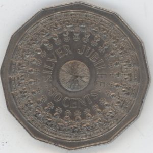 Australie 50 Cents 1977 Elisabeth II Jubilé d'argent (vz)