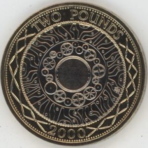 Grande-Bretagne 2 Pounds 2000 Elizabeth II 4e effigie (unz)