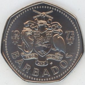 Barbados 1 Dollar 1973 FM Poisson volant (unz)