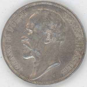 Liechtenstein 2 Couronnes 1912 Jean II (vz) en argent