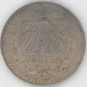 Mexico 1 Pesos 1923 M (ss) en argent