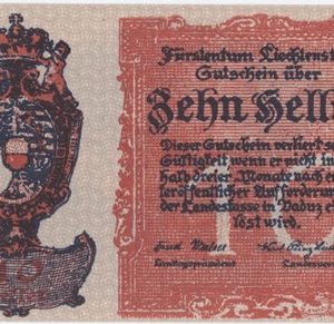 Liechtenstein 10 Heller ND (1920) Neuf