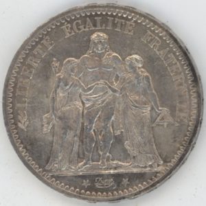 France 5 Francs Hercule 1873 A (vz) en argent