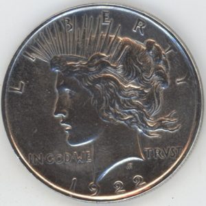 USA Peace Dollar 1922 (ss) en argent