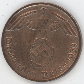 Germany Troisième Reich 1 Reichspfennig 1938 D (ss+)