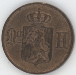 Norvège 1 Ore 1885 Oscar II (vz)