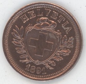 1 Centime 1891 br (-unz)