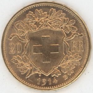 Vreneli 20 Francs OR 1914 (vz)