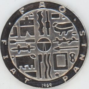 Uruguay 1000 Pesos 1969 FAO (vz) en argent