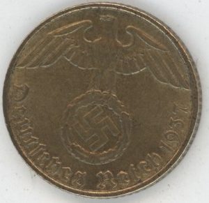 Germany Troisième Reich 5 Reichspfennig 1937 D (vz)