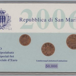 San Marino 1, 2 et 5 Centimes d'Euro 2006 (unz)