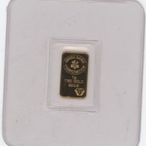 Lingot 1g. Fine Gold 999,9 Swiss Bank Corporation
