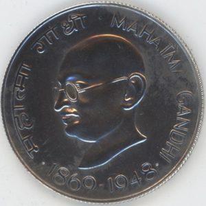 Inde 10 Roupies 1969 ♦ Mahatma Gandhi (vz) en argent