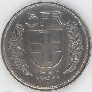 5 Francs 1931 (ss)