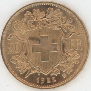 Vreneli 20 Francs OR 1914 (vz-unz)