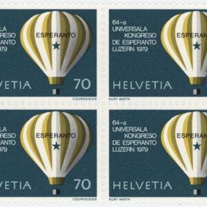 Timbres Bloc de quatre 1979 Ballon à air chaud Neuf