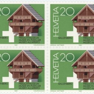 Timbres Bloc de quatre 1981 Musée en plein air de Ballenberg Neuf