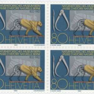 Timbres Bloc de quatre 1982 Musée d'histoire naturelle Neuf